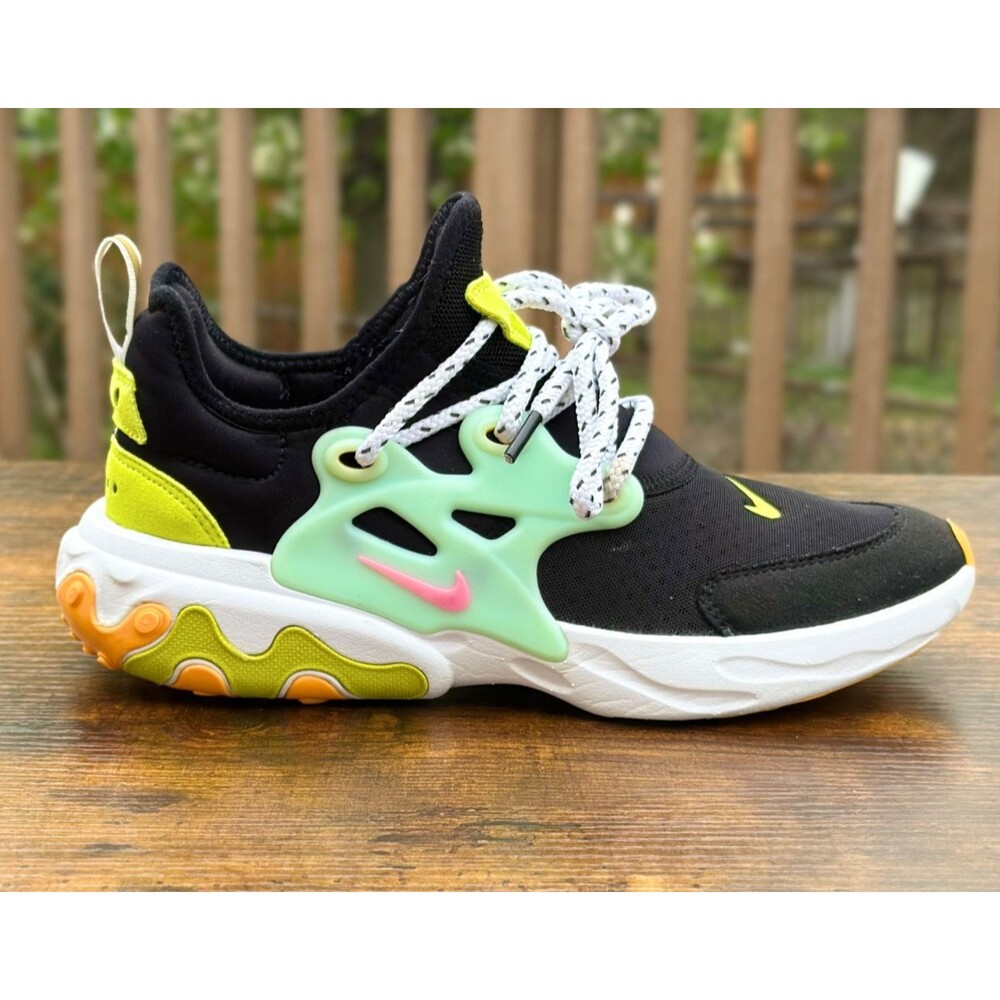 Nike React Presto GS Black Volt Pink Foam Youth 5Y CJ7690-001 Sneakers